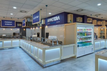 Interiér samoobslužné restaurace Appetera na míru