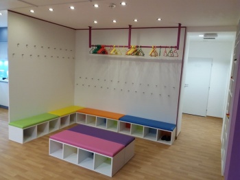 Šatna na míru pro The Little Gym 